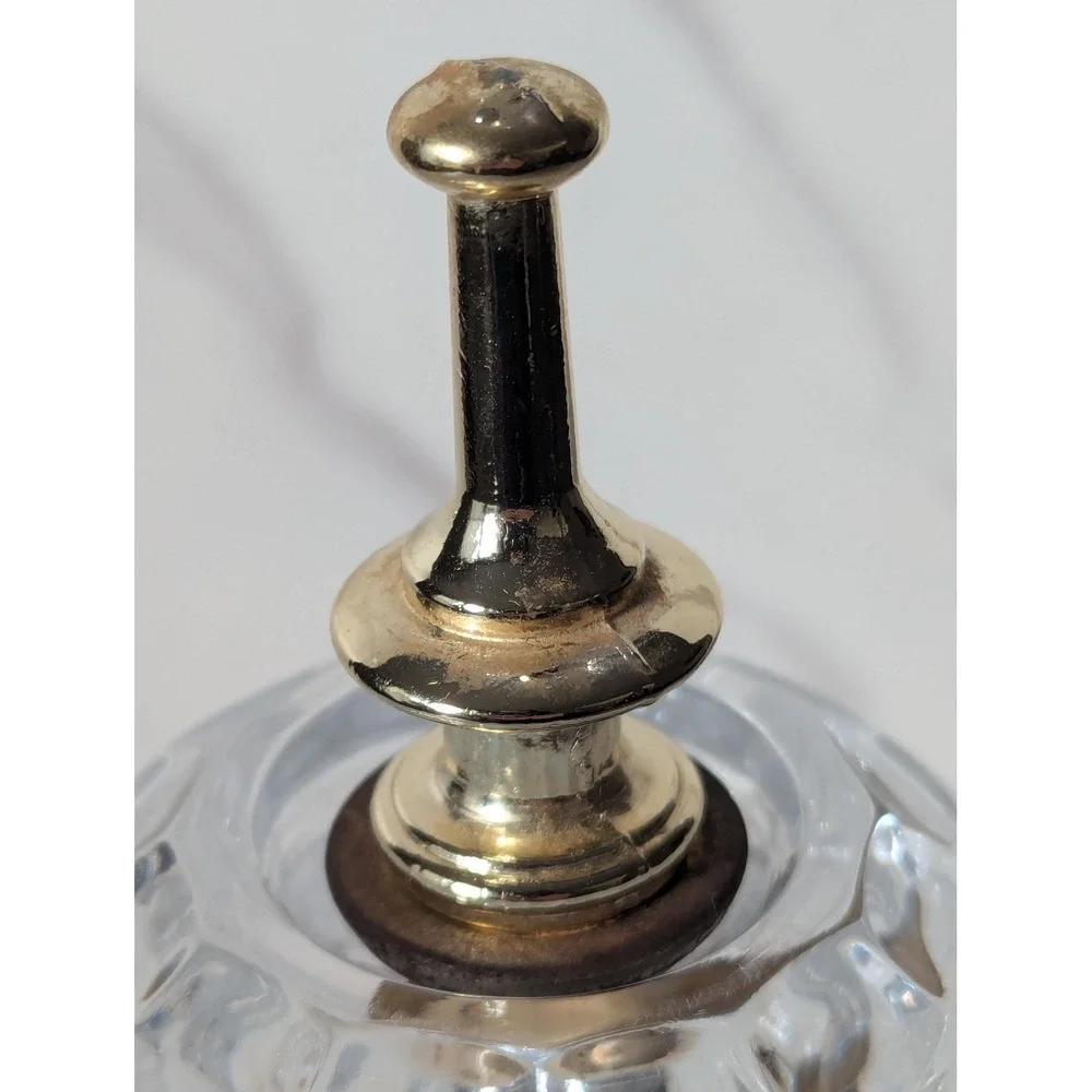 Vintage Crystal and Brass Boudoir Lamp